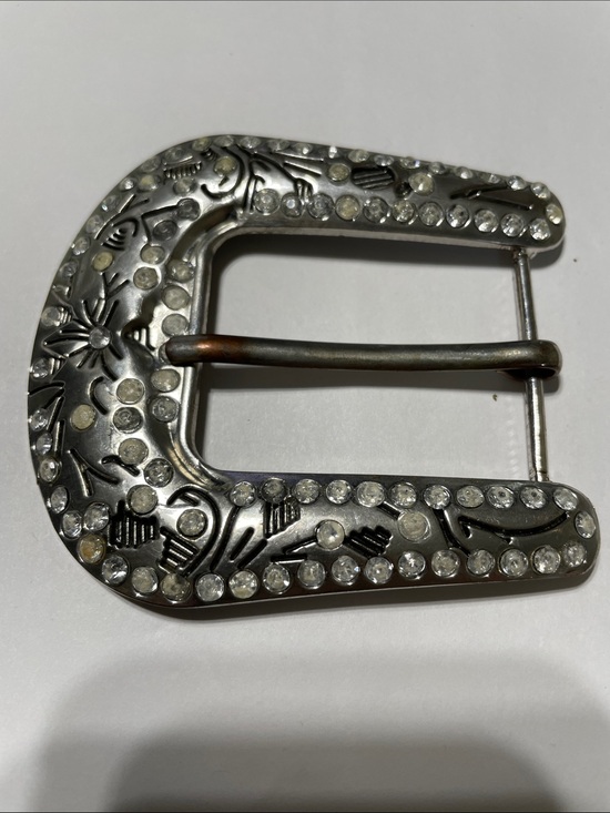 Michael Kors Accessories - Western Cowgirl Rhinestone Embellished Silver Belt Buckle. Amazon $14.